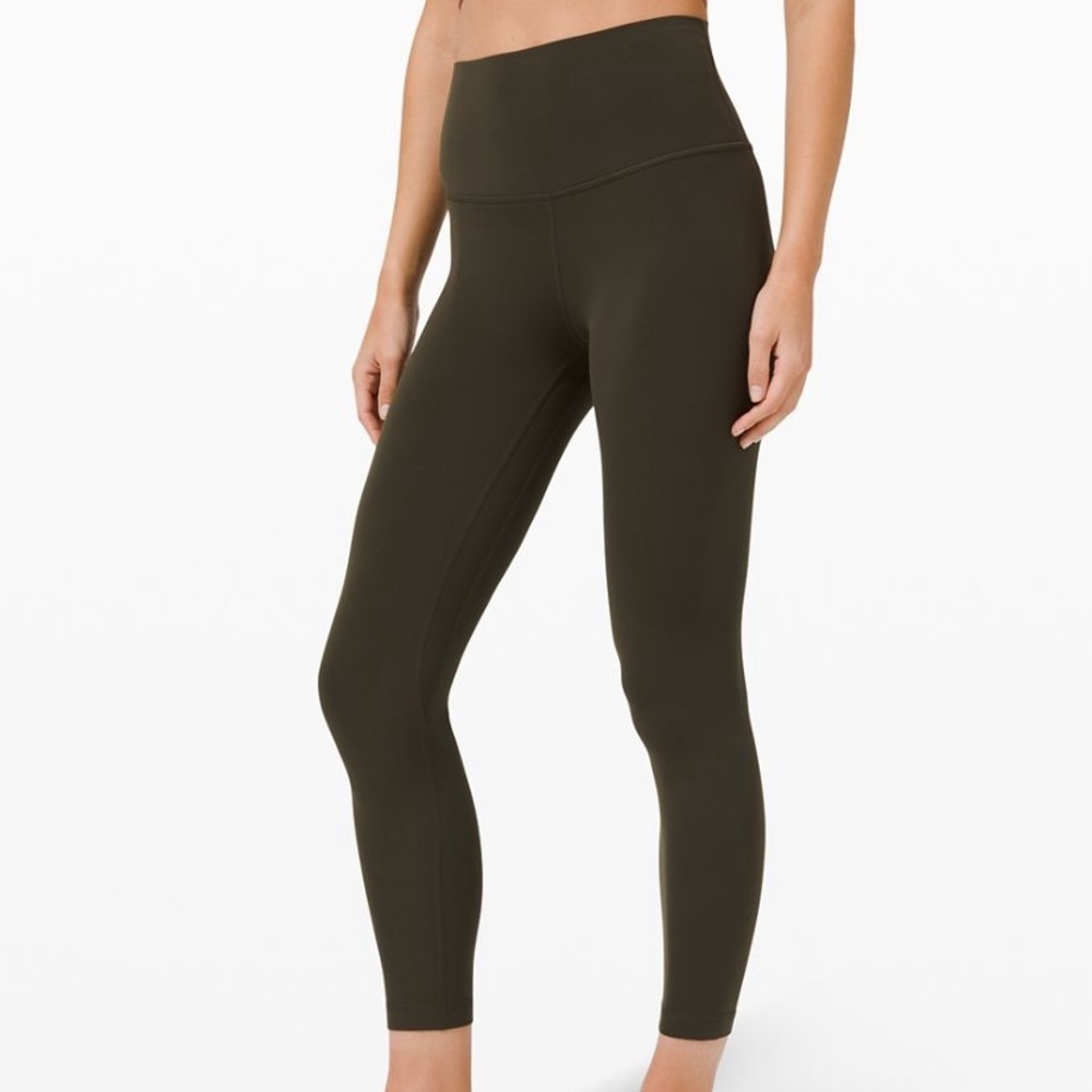 Lululemon Align High Rise 25” Pant in Dark Olive